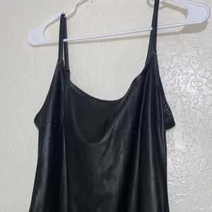 NWT Black Leather Like Wild Fable Dress